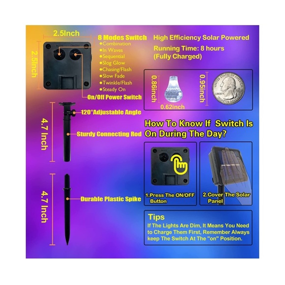 Solar LED String Lights - Picture 5 of 8